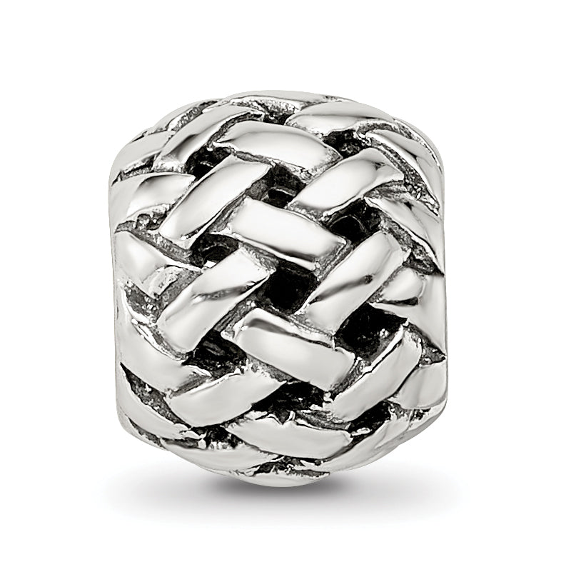 Sterling Silver Reflections Basketweave Bali Bead