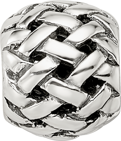 Sterling Silver Reflections Basketweave Bali Bead