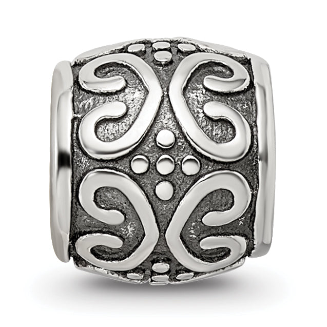 Sterling Silver Reflections Scroll & Dots Bali Bead