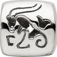 Sterling Silver Reflections Capricorn Zodiac Antiqued Bead