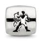 Sterling Silver Reflections Aquarius Zodiac Antiqued Bead