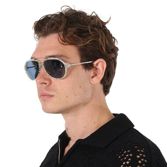 Original Raf Simons X Linda Farrow Grey Pilot Unisex Sunglasses RAF14C