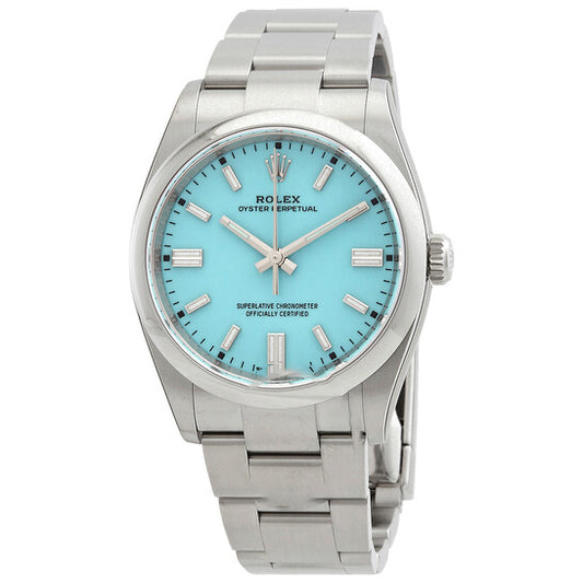 Original Rolex Oyster Perpetual 36 Automatic Chronometer "Tiffany Blue" Dial Watch 126000TQBLSO