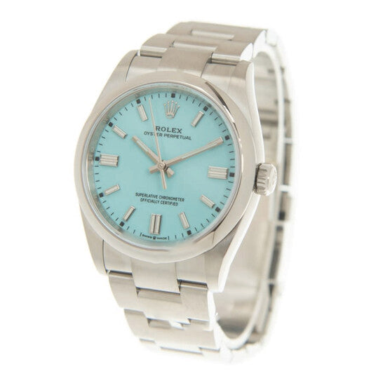 Original Rolex Oyster Perpetual 36 Automatic Chronometer "Tiffany Blue" Dial Watch 126000TQBLSO