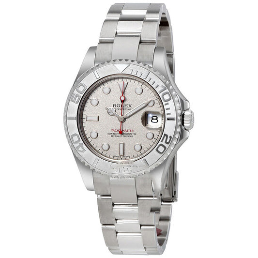 Original Rolex Yacht-Master Platinum Dial Stainless Steel Automatic Midsize Watch 168622PLSO