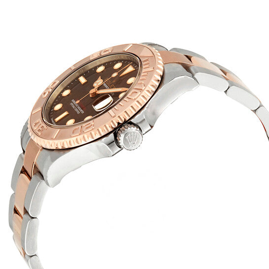 Original Rolex Yacht-Master Chocolate Dial Steel and 18K Everose Mid-size Oyster Watch 268621CHSO