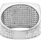 Men's Pave Natural Diamond Pinky Ring Band 0.6ct 14MM in 10K Yellow or White Gold