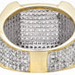 Men's Pave Natural Diamond Pinky Ring Band 1.0ct 15MM in 10K Yellow or White Gold