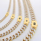 10K Yellow Gold Monaco Miami Cuban Pave Diamond Cut Chain Bracelet, 7.5mm- 17mm