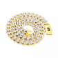 10K Yellow Gold Monaco Miami Cuban Pave Diamond Cut Chain Bracelet, 7.5mm- 17mm