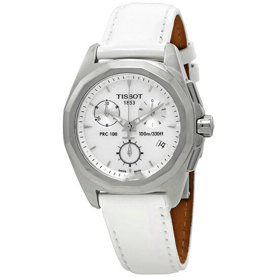 Original Tissot PRC 100 Chronograph Silver Dial Ladies Watch T008.217.16.111.00