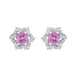 Original Tresorra 18K White Gold Diamond & Pink Sapphire Earrings