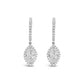 Original Tresorra 18K White Gold Marquise Halo Cluster Diamond Drop Earrings