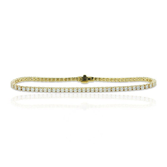 Original Tresorra 18K Yellow Gold Diamond Tennis Bracelet