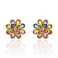 Original Tresorra 18K Yellow Gold Sapphires & Diamond Earrings