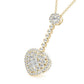 Original Tresorra 18K Yellow Gold Yellow Gold PavÃ© Heart Drop Diamond Pendant Necklace