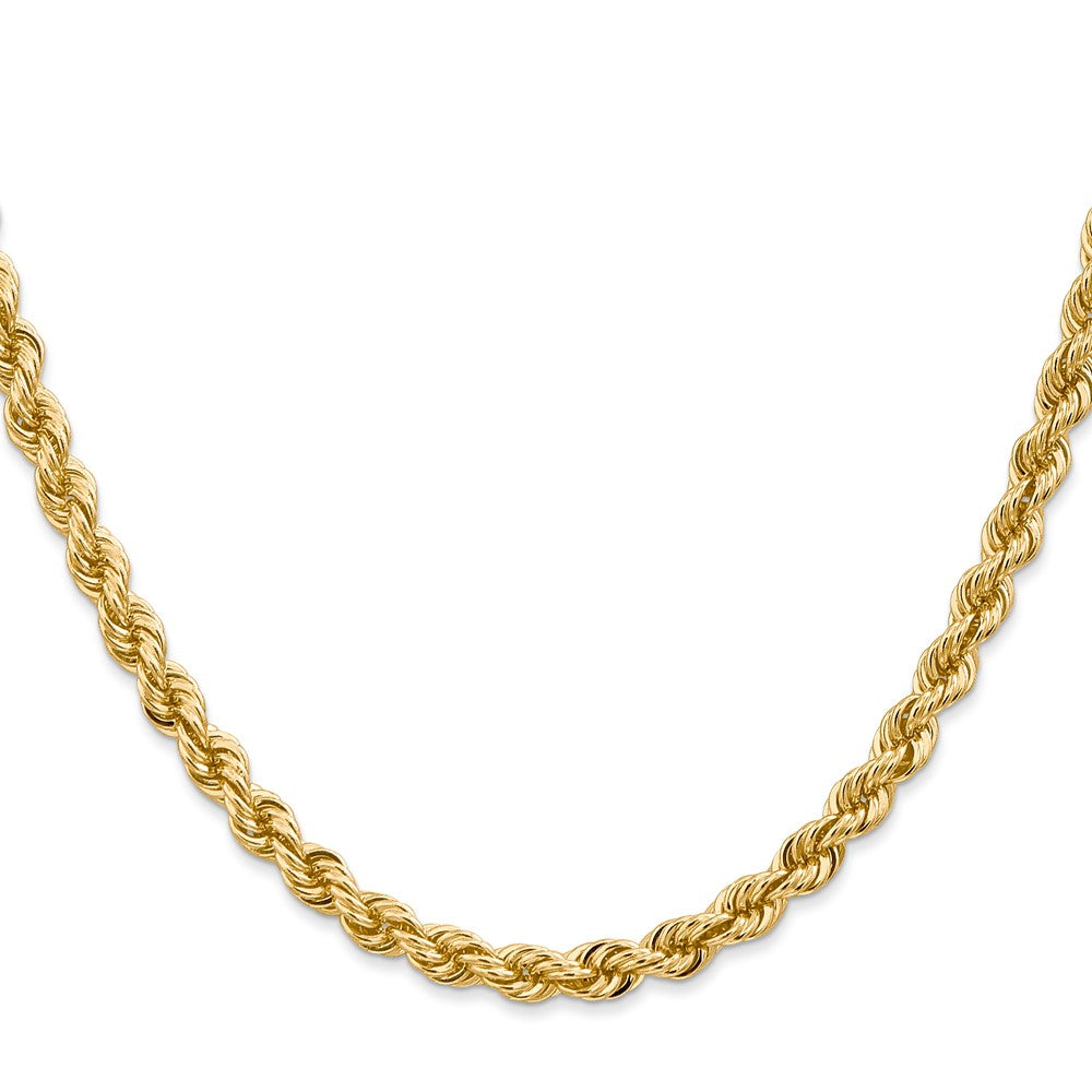 14K Yellow Gold 18 inch 5mm Regular Rope with Lobster Clasp Chain Necklace