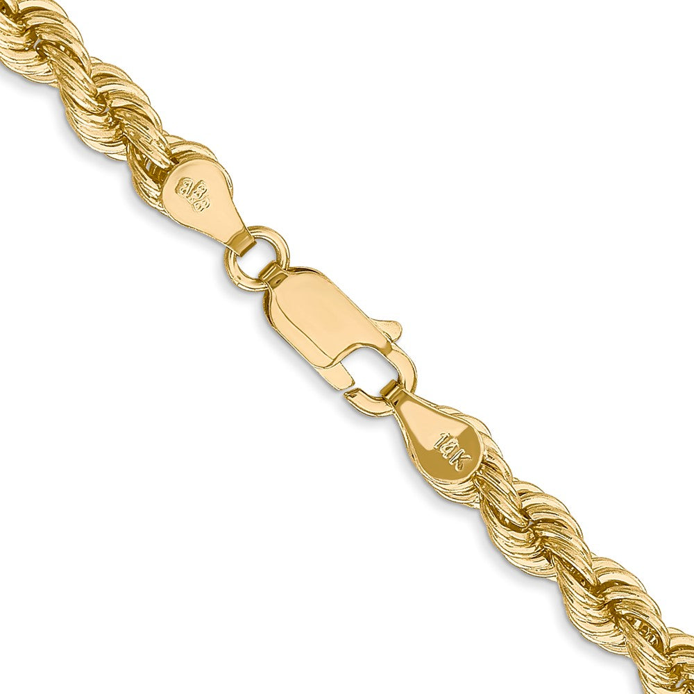 14K Yellow Gold 18 inch 5mm Regular Rope with Lobster Clasp Chain Necklace