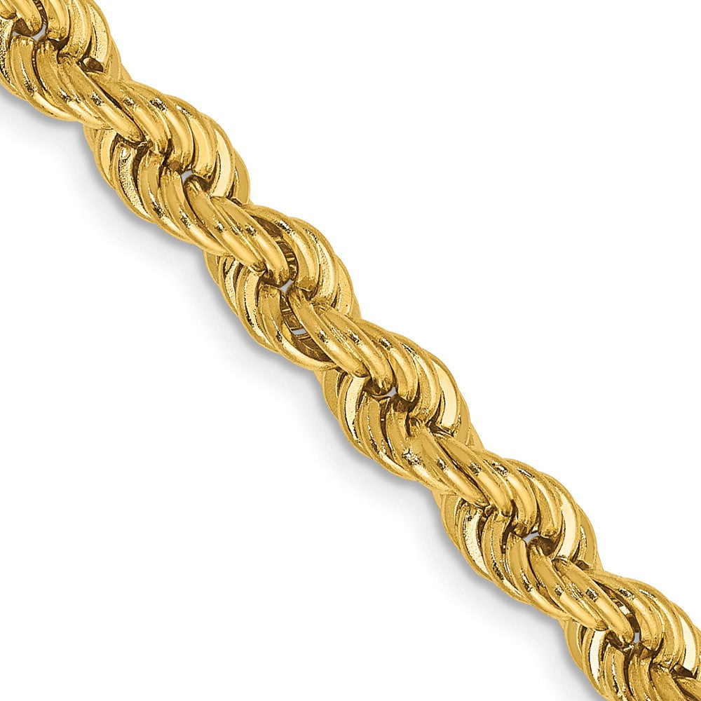 14K Yellow Gold 18 inch 5mm Regular Rope with Lobster Clasp Chain Necklace