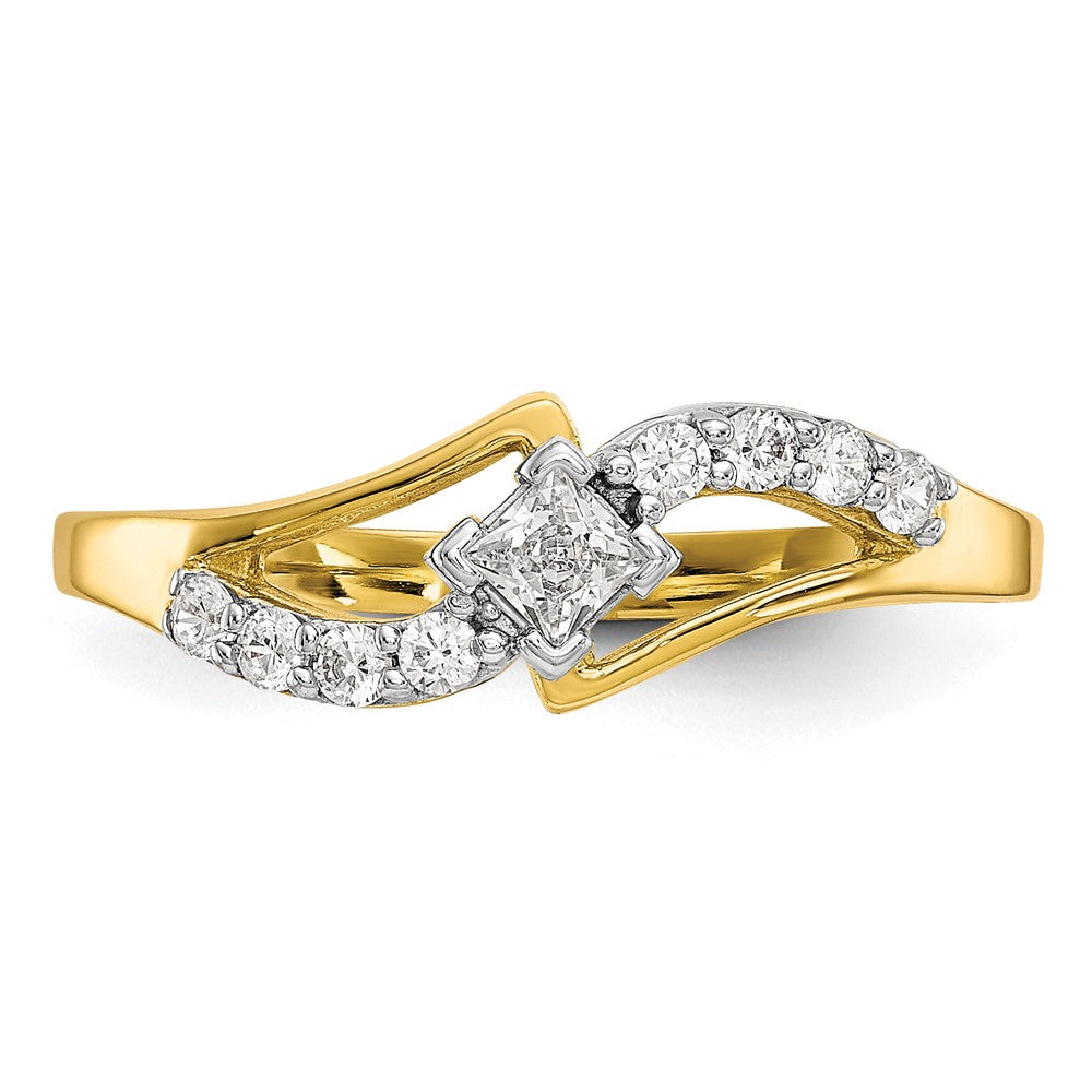 10K Yellow Gold CZ Ring