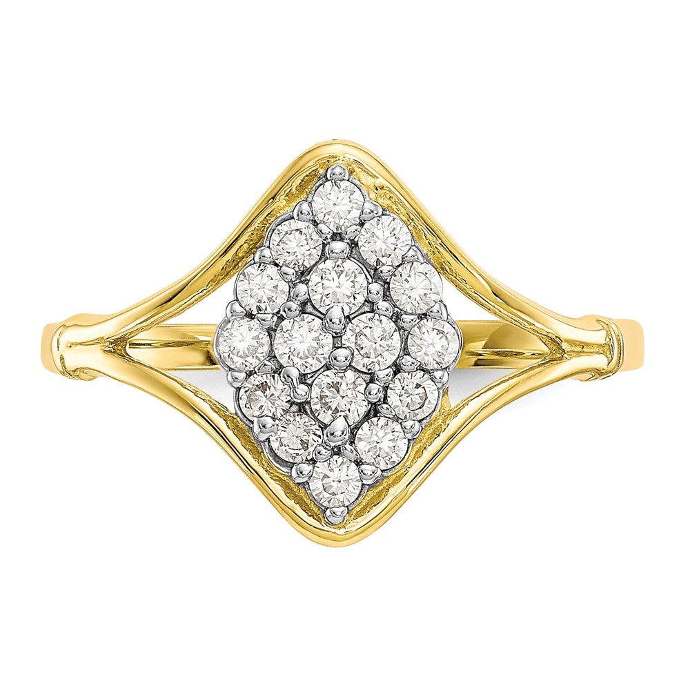 10K Yellow Gold CZ Ring