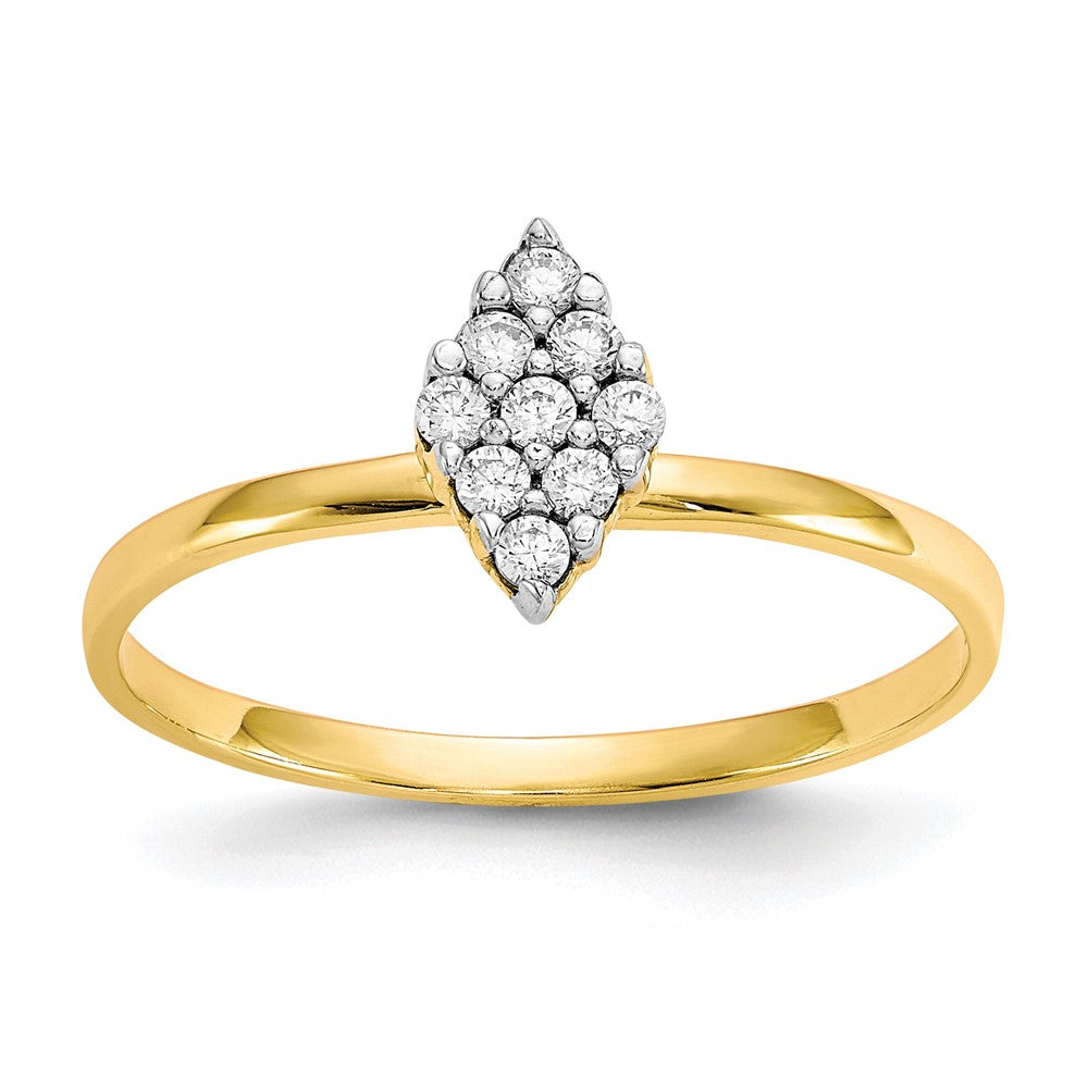 10K Yellow Gold CZ Promise Ring