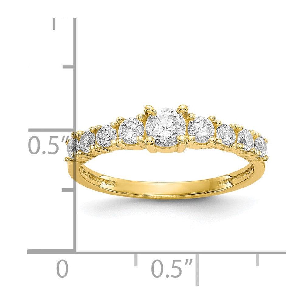 10K Yellow Gold CZ Ring