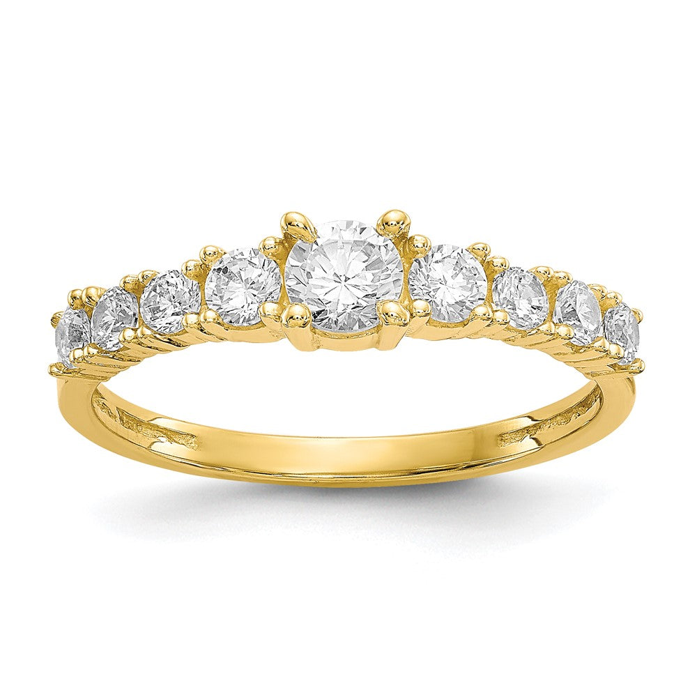 10K Yellow Gold CZ Ring