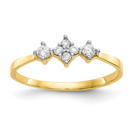 10K Yellow Gold CZ Ring