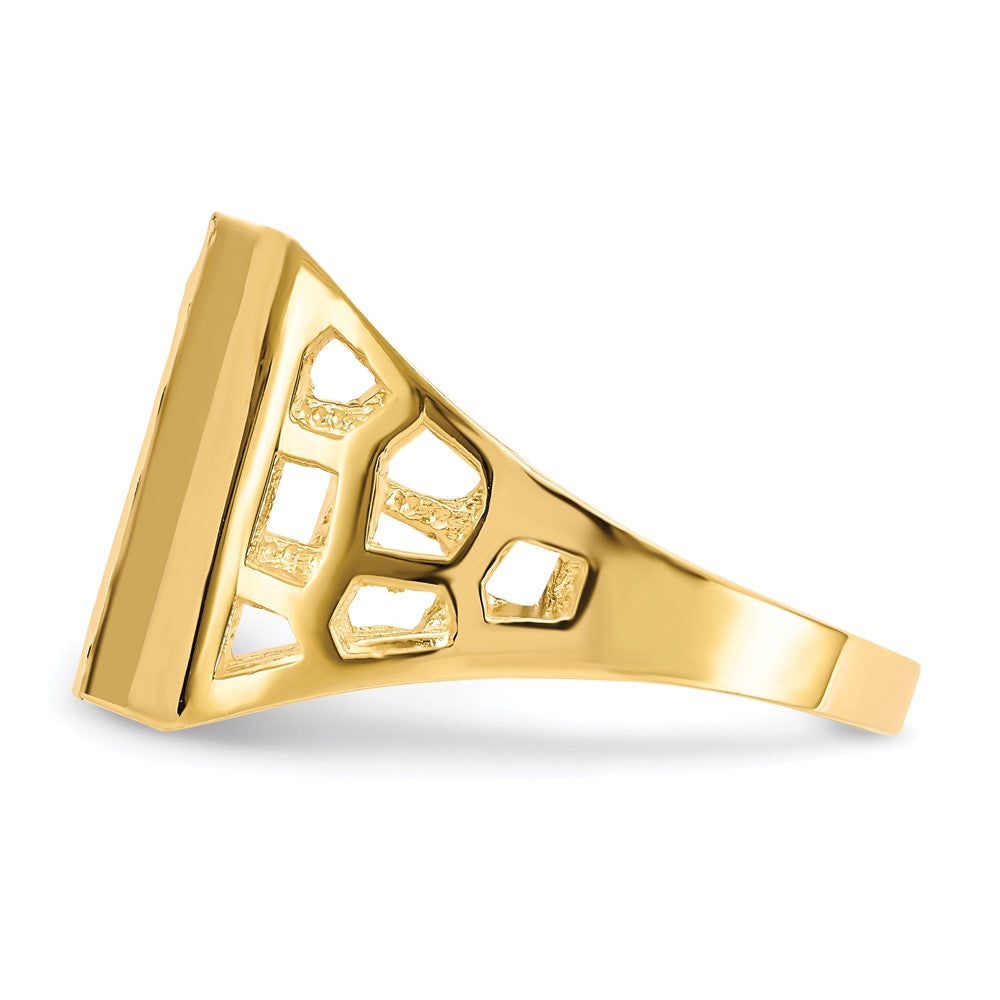 10K Yellow Gold Men's CZ Ring