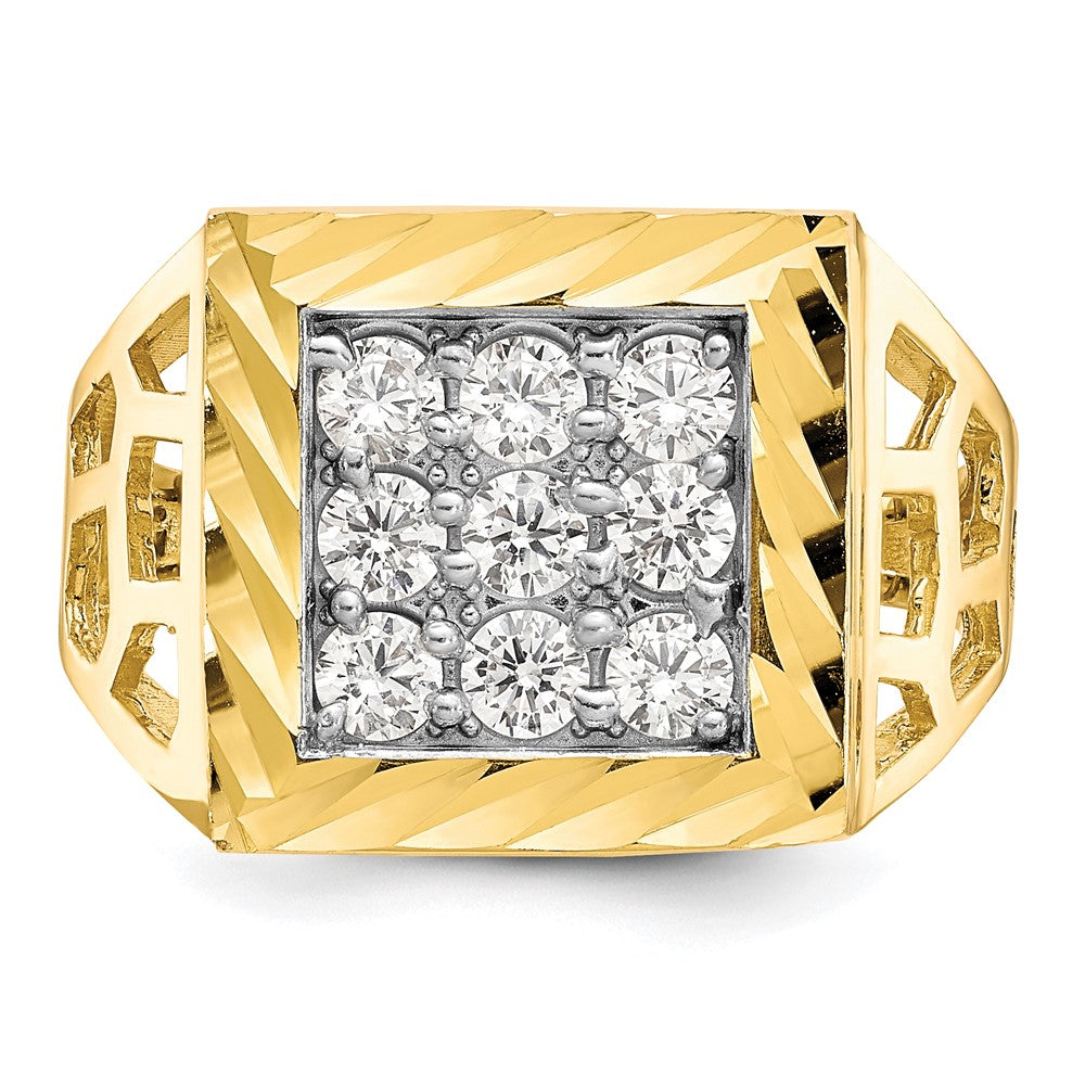 10K Yellow Gold Men's CZ Ring