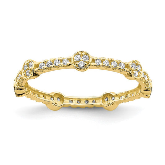 10K Yellow Gold CZ Ring