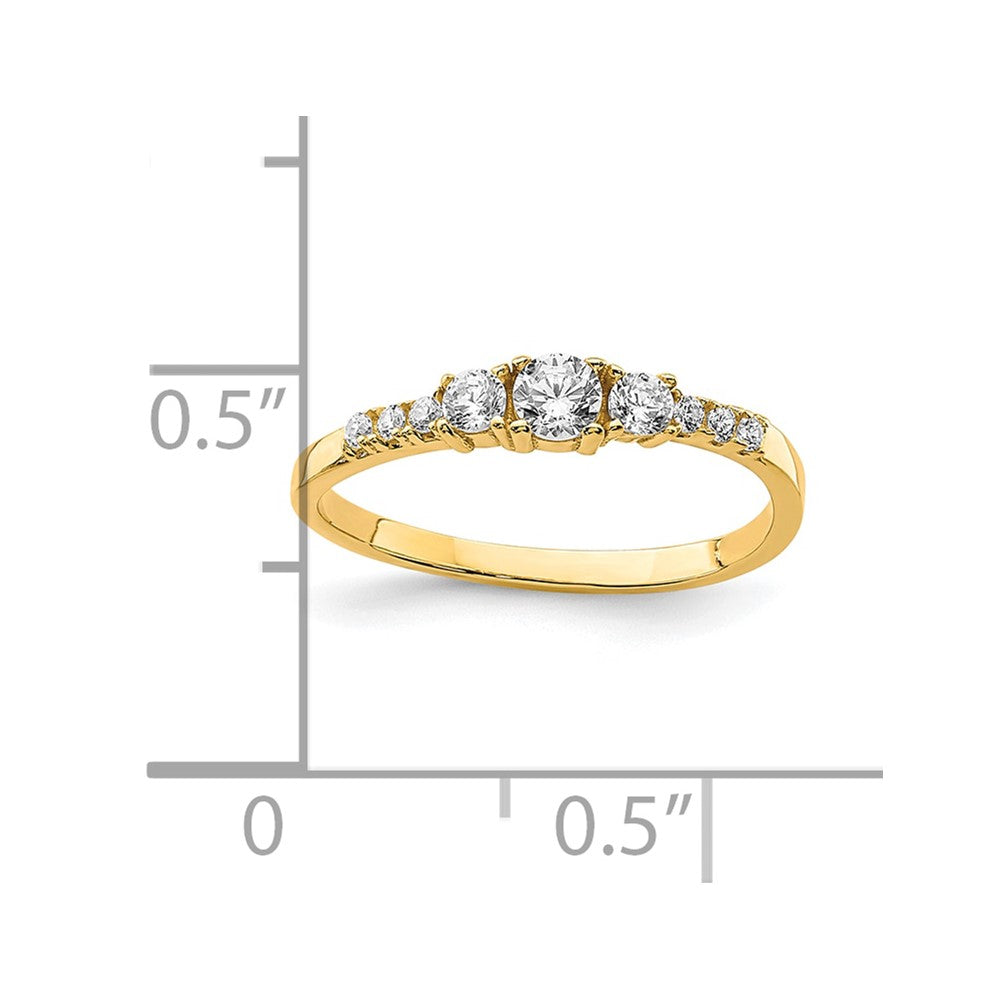 10K Yellow Gold CZ Fancy Child's Ring