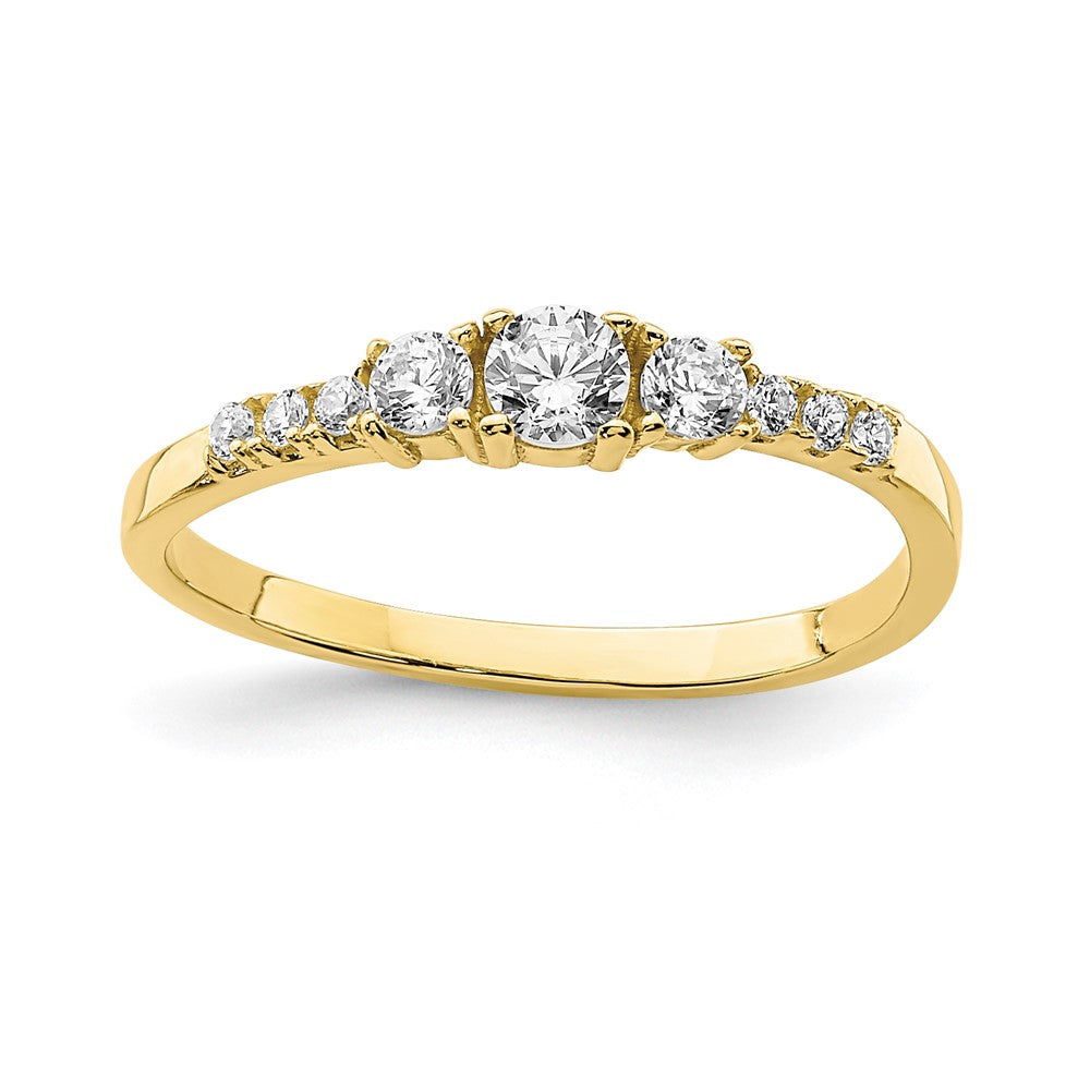 10K Yellow Gold CZ Fancy Child's Ring