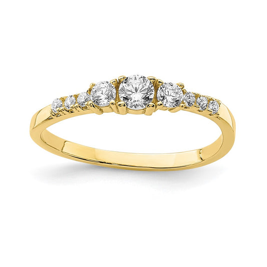 10K Yellow Gold CZ Fancy Child's Ring