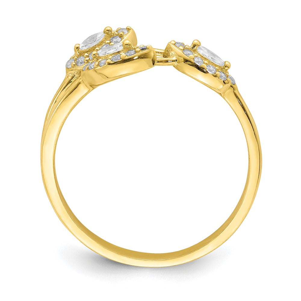 10K Yellow Gold CZ Fancy Ring