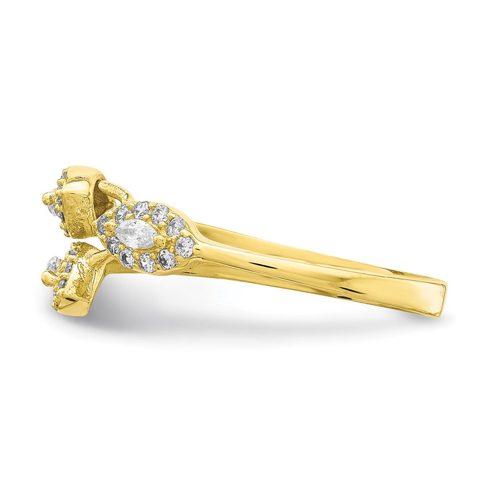 10K Yellow Gold CZ Fancy Ring