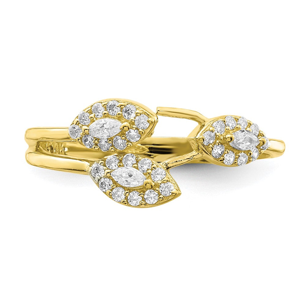 10K Yellow Gold CZ Fancy Ring