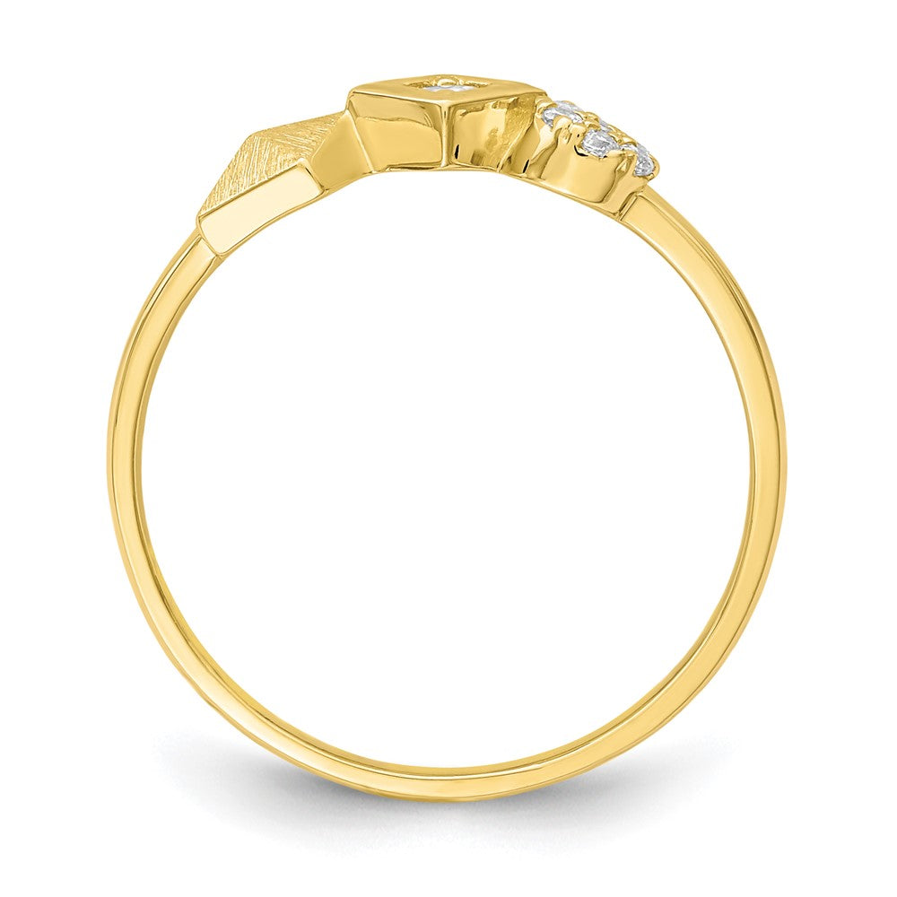 10K Yellow Gold CZ Ring