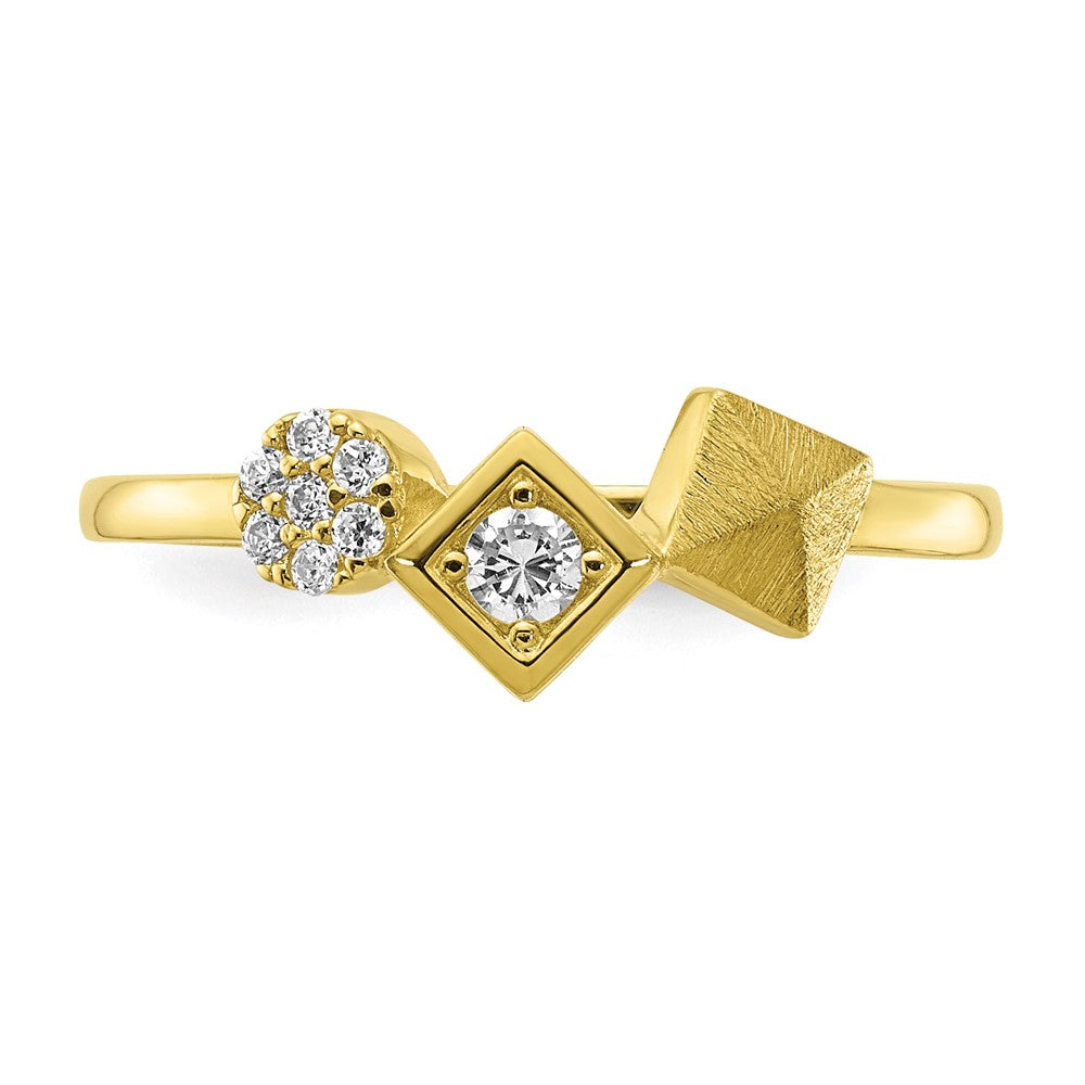 10K Yellow Gold CZ Ring