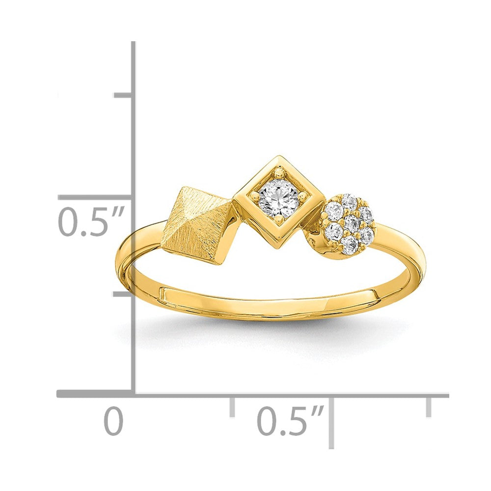 10K Yellow Gold CZ Ring