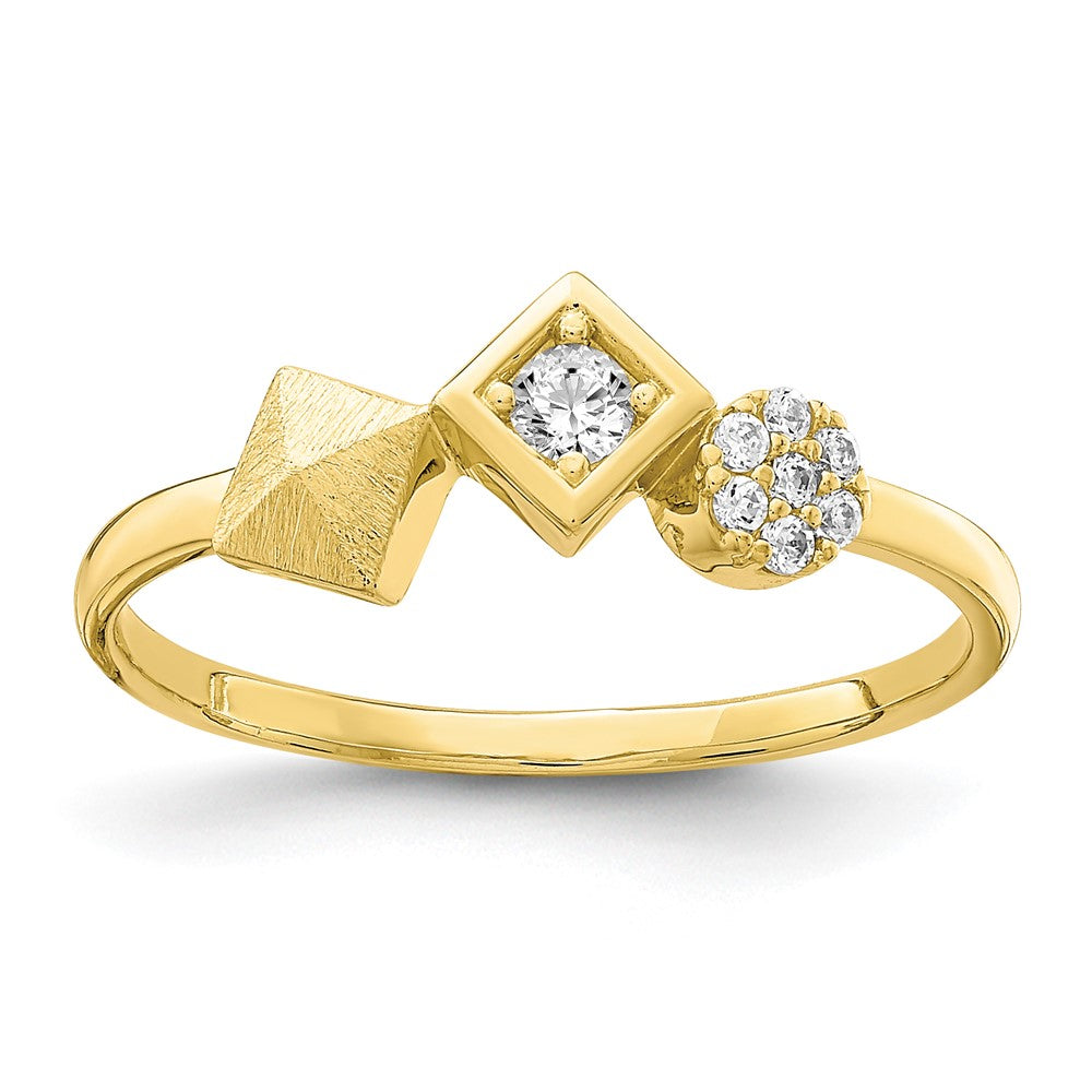 10K Yellow Gold CZ Ring