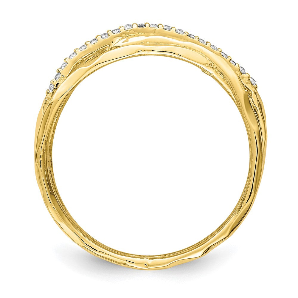 10K Yellow Gold CZ Ring