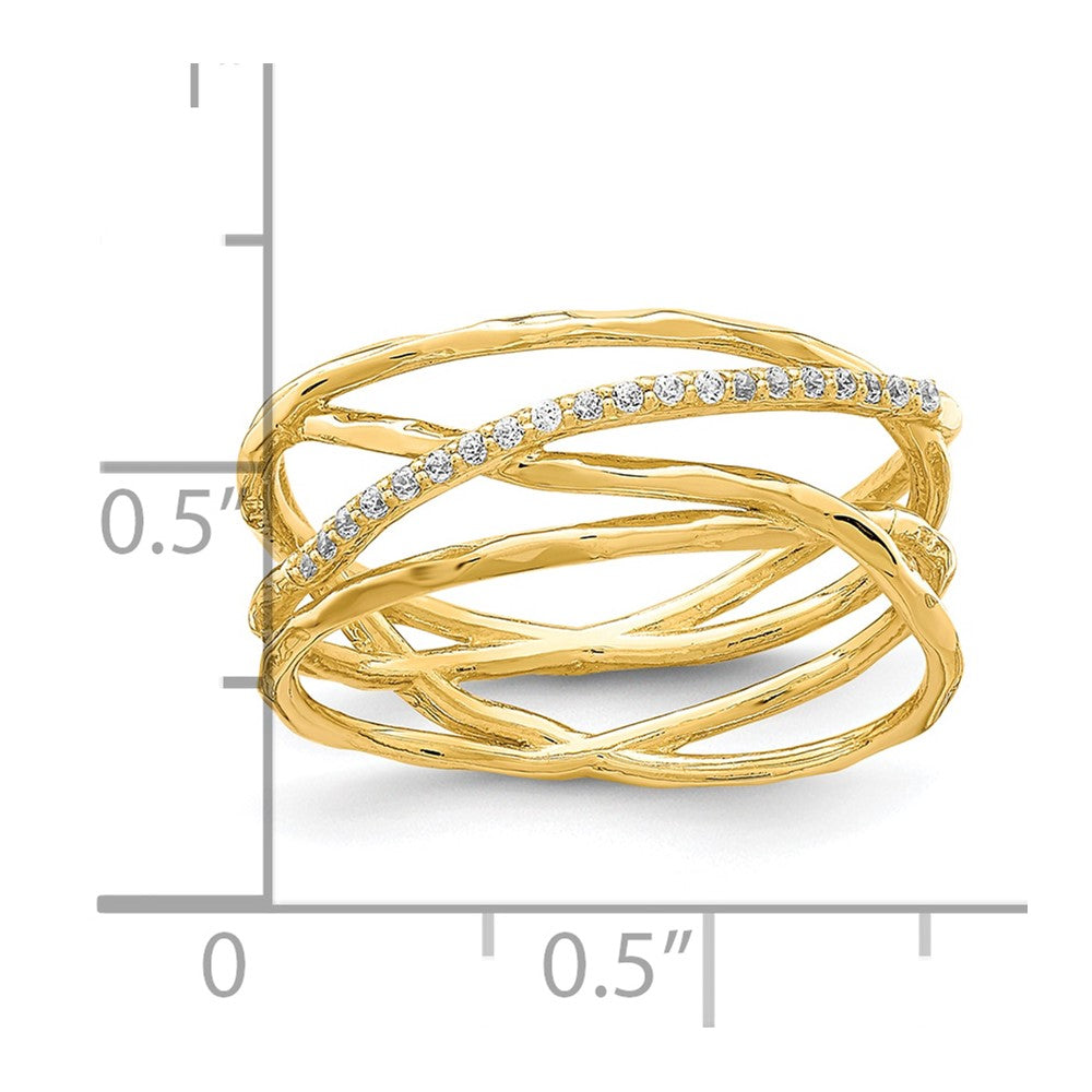 10K Yellow Gold CZ Ring