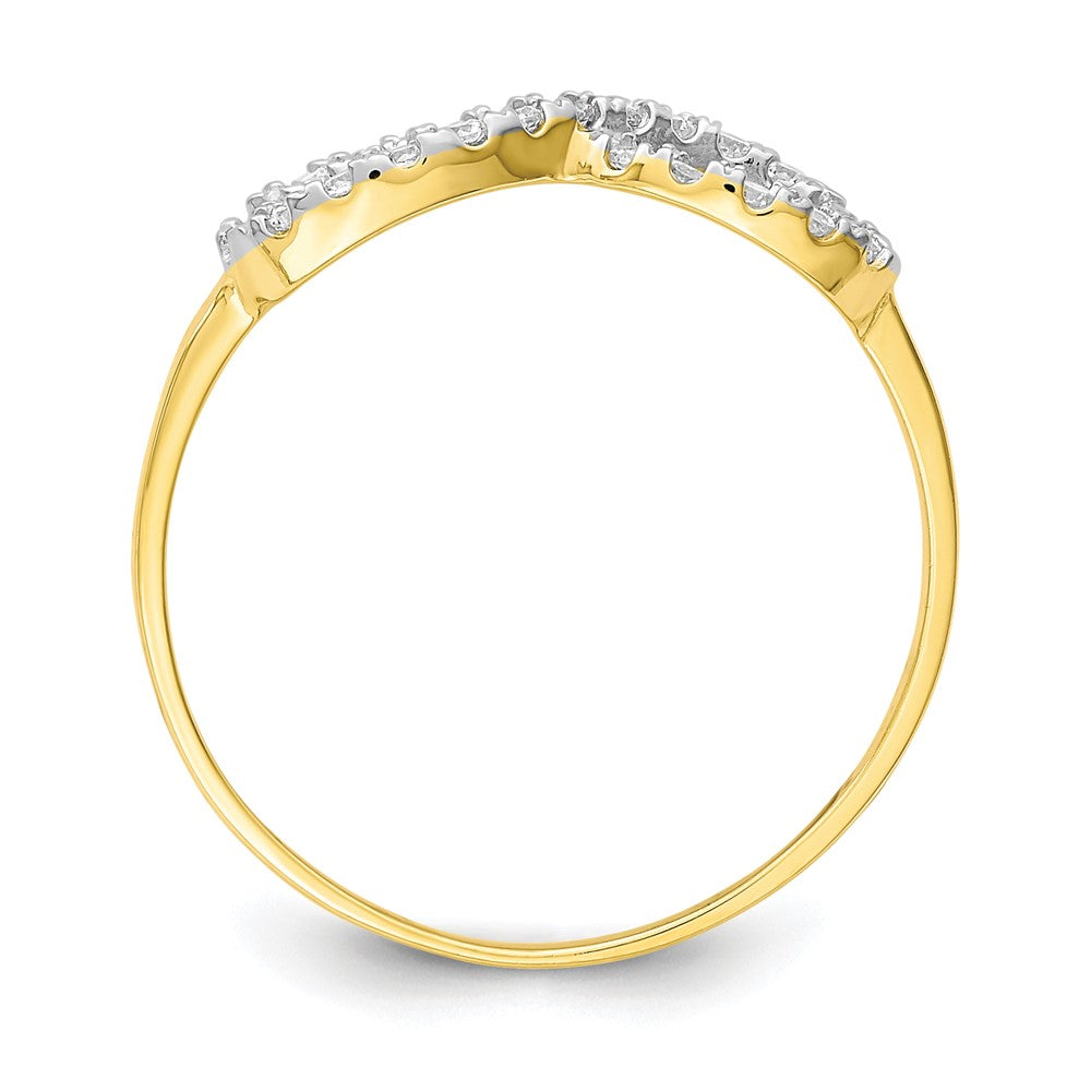 10K Yellow Gold CZ Infinity Ring