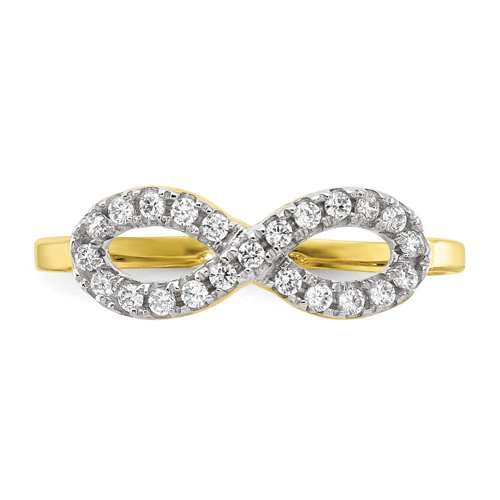 10K Yellow Gold CZ Infinity Ring