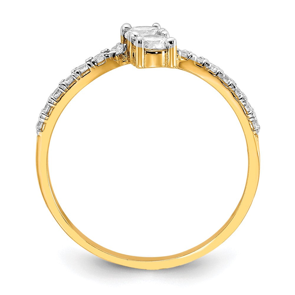 10K Yellow Gold CZ Fancy Ring