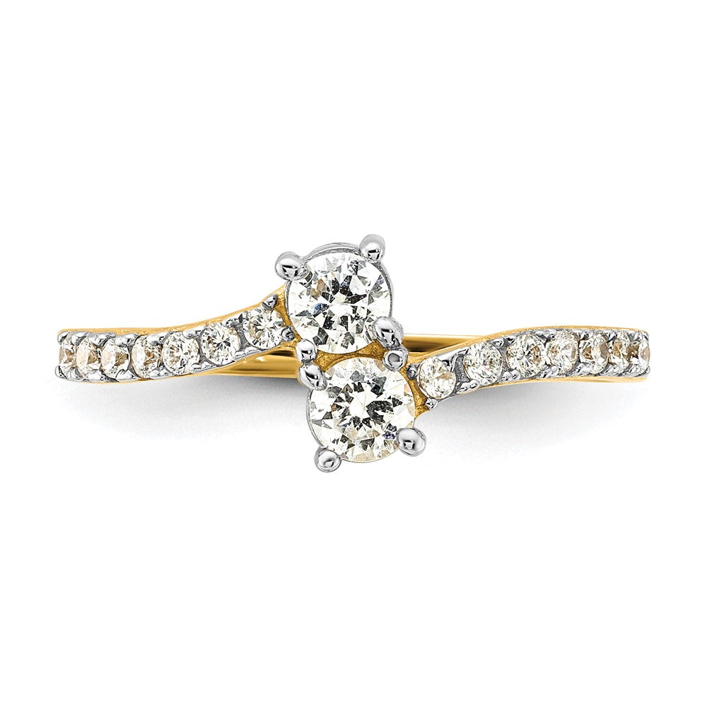 10K Yellow Gold CZ Fancy Ring