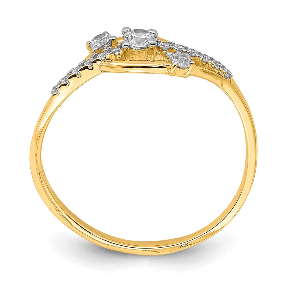 10K Yellow Gold CZ Fancy Ring