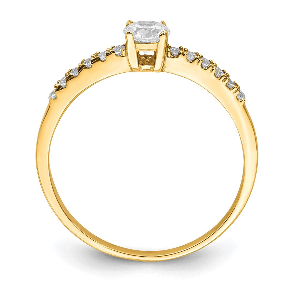 10K Yellow Gold CZ Fancy Ring